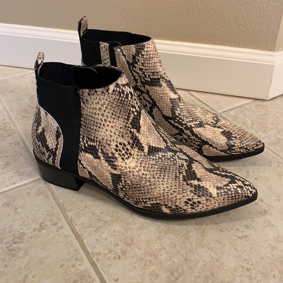 Anthropologie Parker & Sky Snakeskin Animal Chelsea Ankle Boots NWOT Size 8.5 - Picture 7 of 15